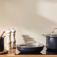 Essential Non-stick Ceramic Shallow Braiser with Glass Lid